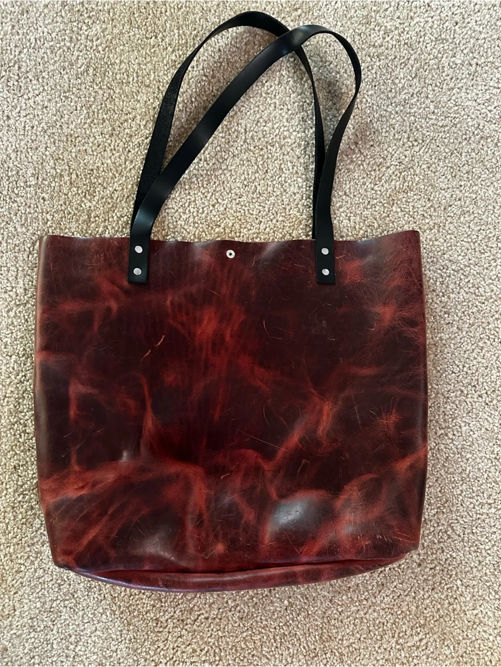 Home State Made handmade leather Southwest panel Tote Bag